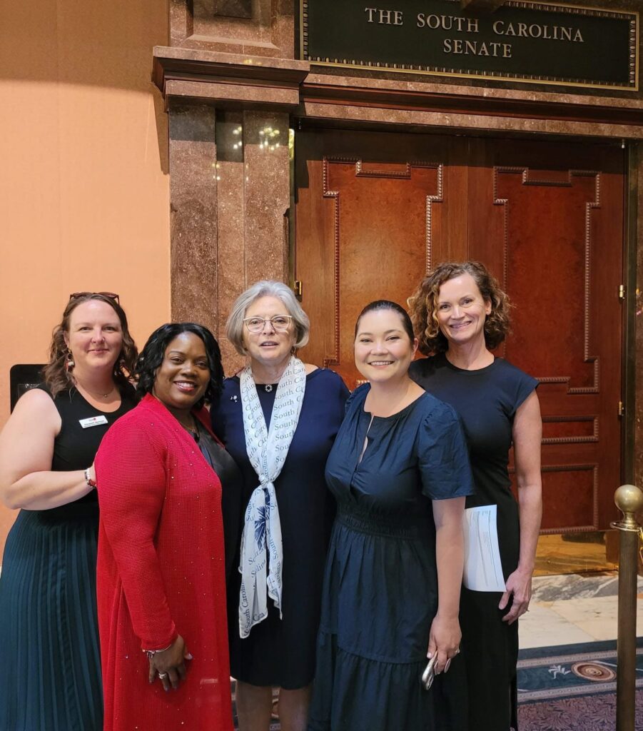 Senator Shealy and WREN's Ashley Lidow at the Statehouse