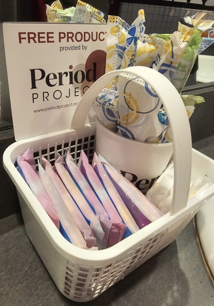free period supplies in bathroom